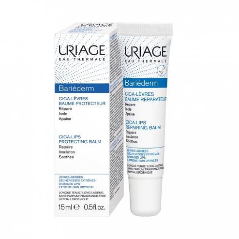 Uriage Kem Chăm Sóc Môi Khô, Nứt Nẻ Bariederm Cica-Levres Baume Protecteur 15ml