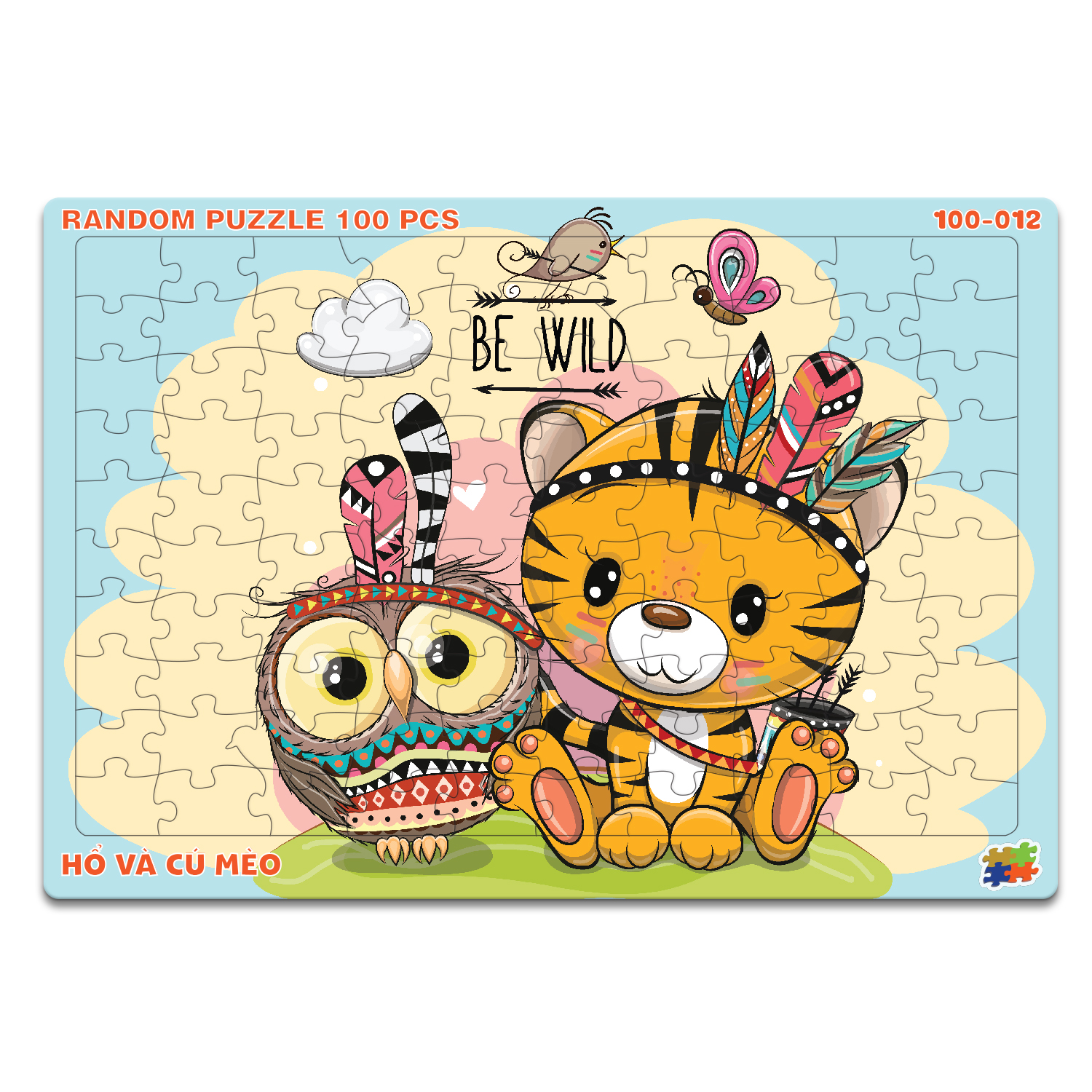 Tranh Xếp Hình 100 Mảnh Khổ A3 Minh Châu – Chủ đề Thế Giới Muôn Màu – Đồ Chơi Trí Tuệ Cho Bé