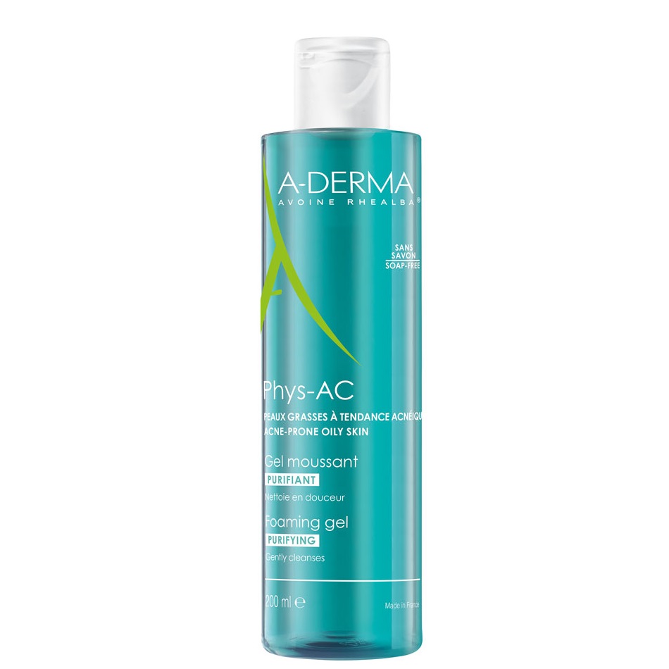 Sữa rửa mặt aderma purifying foaming gel 200ml/400ml cho da dầu giảm mụn, se khít lỗ chân lông - mecskincare - youdo
