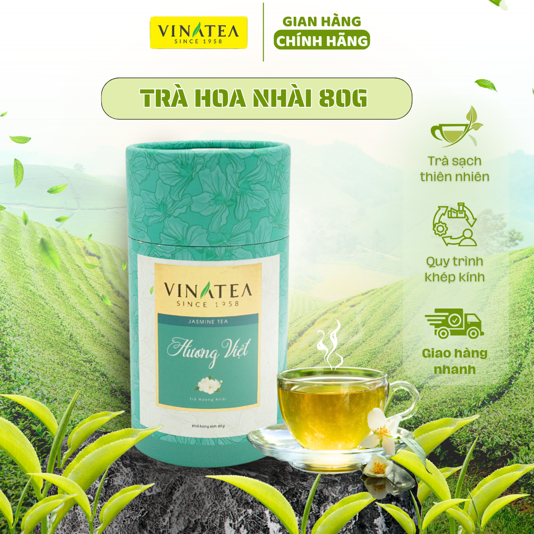 Trà Vinatea Nhài lon 80g
