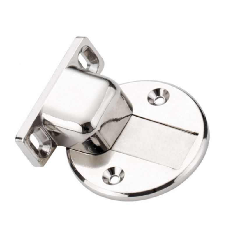 Hít cửa nam châm dạng đế mỏng inox cao cấp – giữ cửa tránh va đập