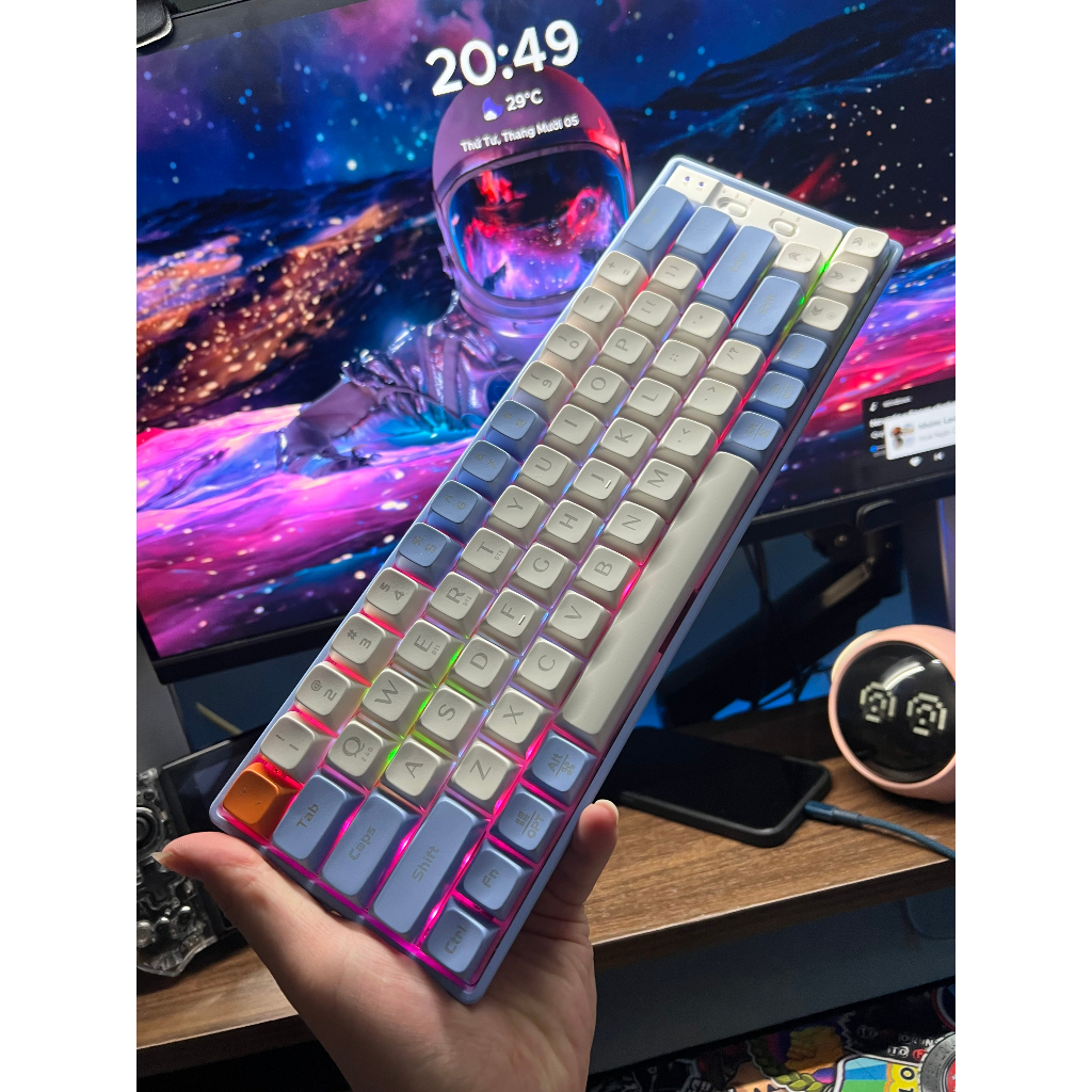 BÀN PHÍM CƠ KHÔNG DÂY HOTSWAP Langtu GK65 % CUSTOM SWITCH