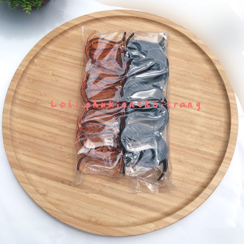 Kẹp tóc càng cua 5 răng loại đẹp (nâu /đen) - loli