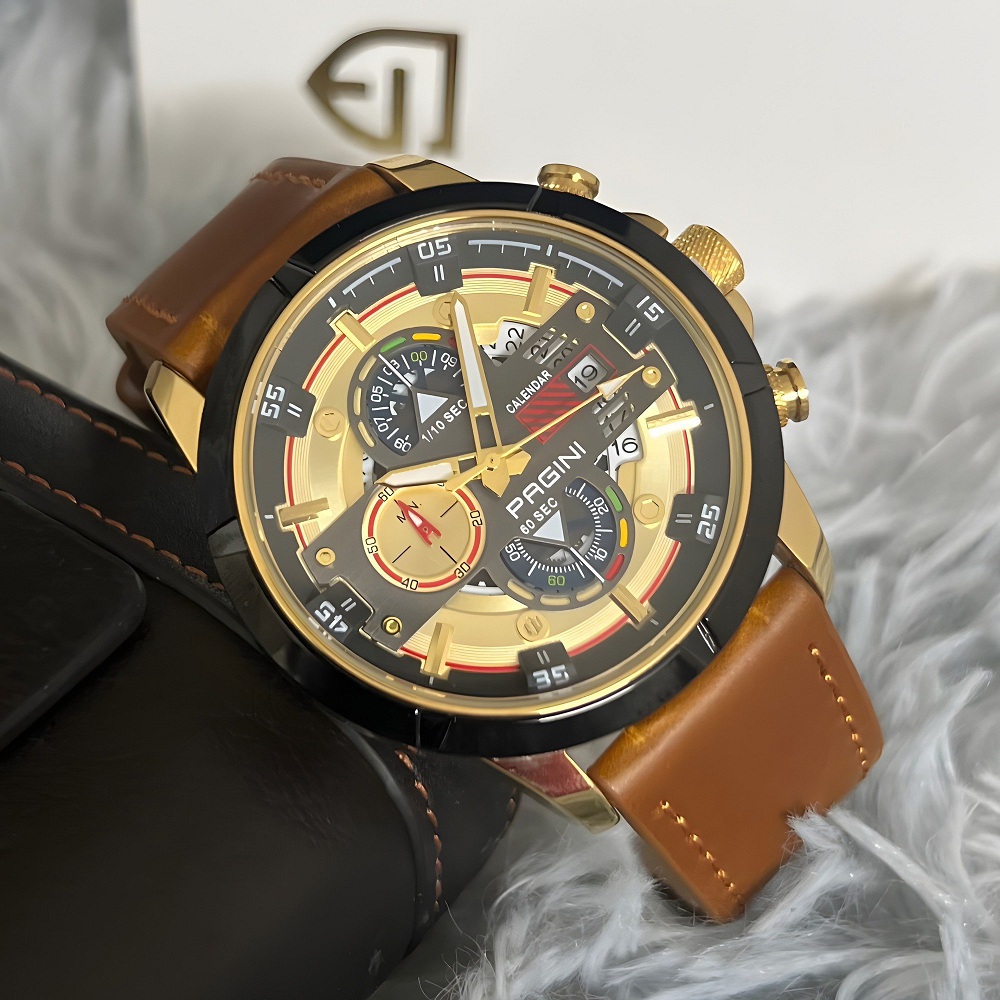 Giảm giá 💥chính hãng💥 đồng hồ nam byino 8222 cơ tự động, dây da cao cấp  thời trang, chống nước - BeeCost