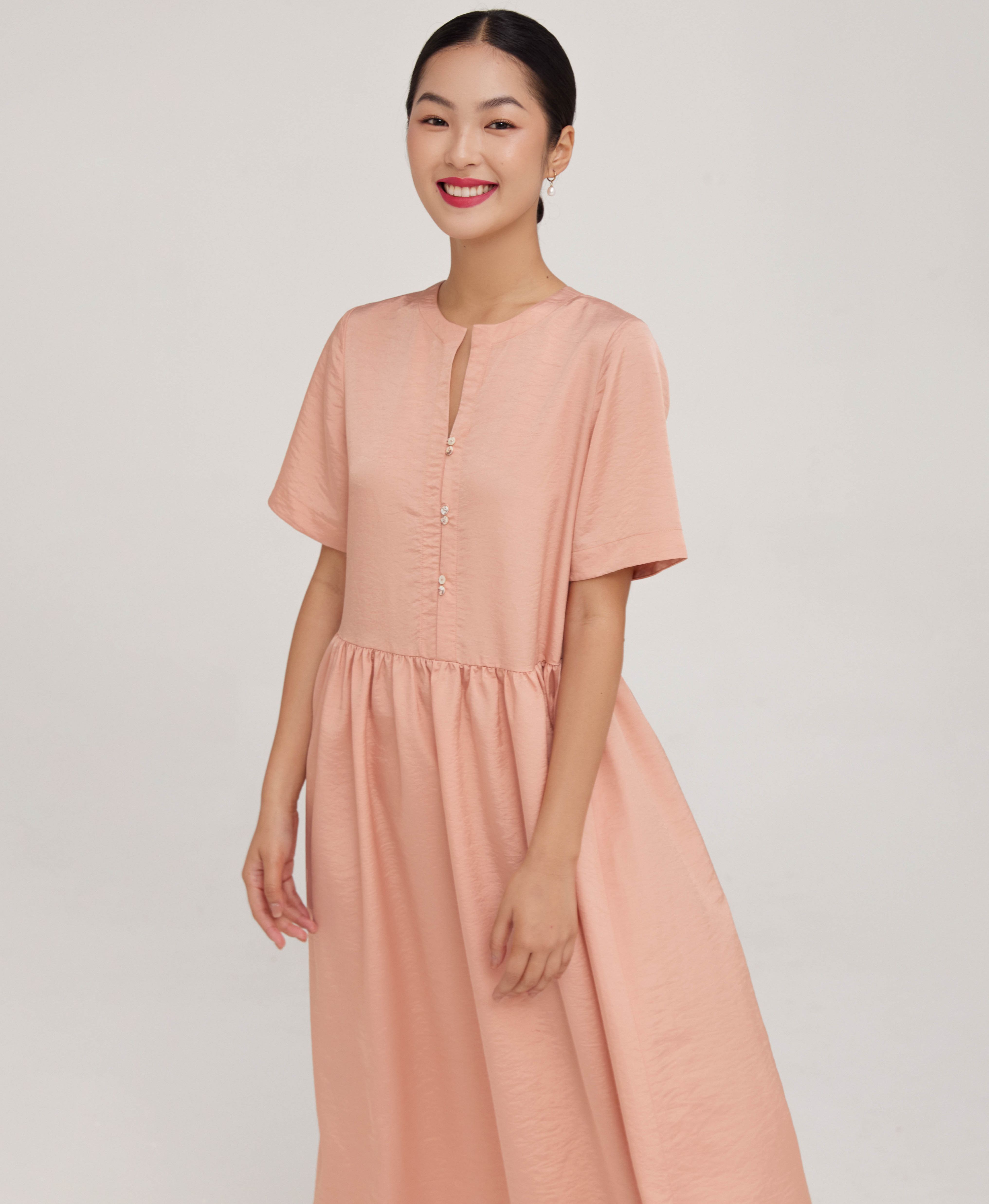 Đầm lụa baby doll Mauve Doll dress