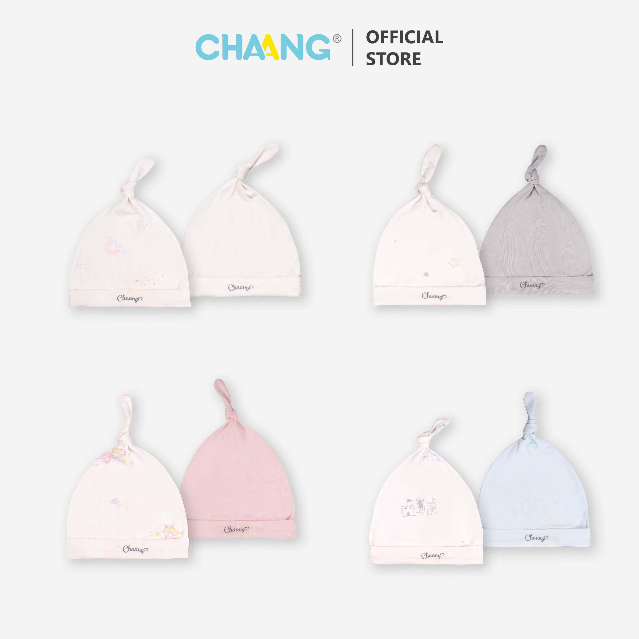 [CHAANG] Set 2 chiếc mũ thóp sơ sinh Fairy Chaang