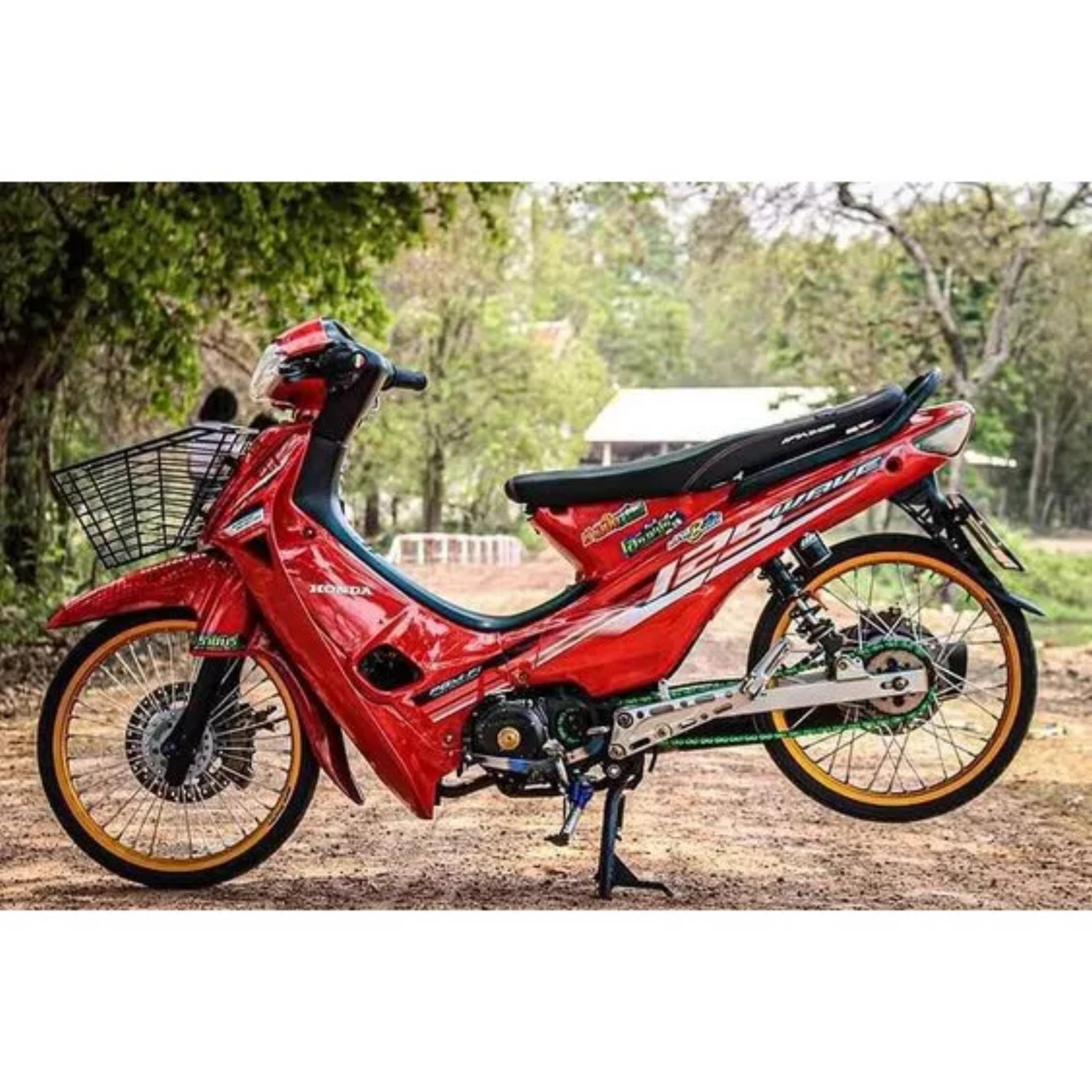 Tem rời wave nhỏ 2004 chế wave 125 dán xe đỏ