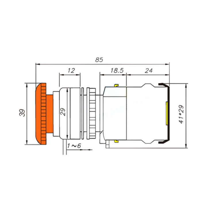 Nút Dừng Khẩn Cấp LA38-ZS 22mm
