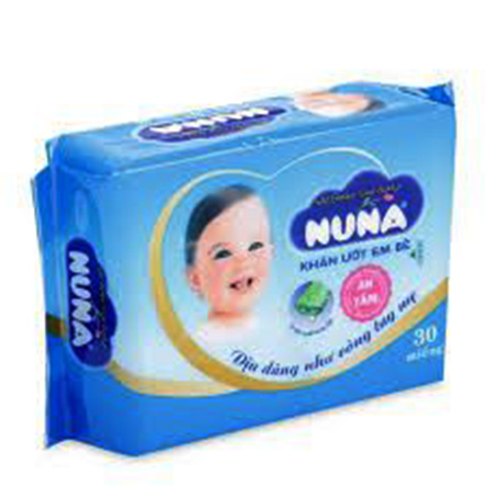 Combo 3 Gói Khăn Ướt Nuna không mùi (30 miếng/gói)