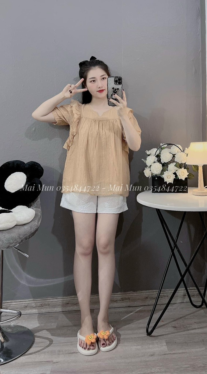 áo bầu hè kiểu dáng trẻ trung cho mẹ bầu