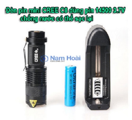 Đèn pin siêu sáng mini SK68 CREEQ5 nhỏ gọn
