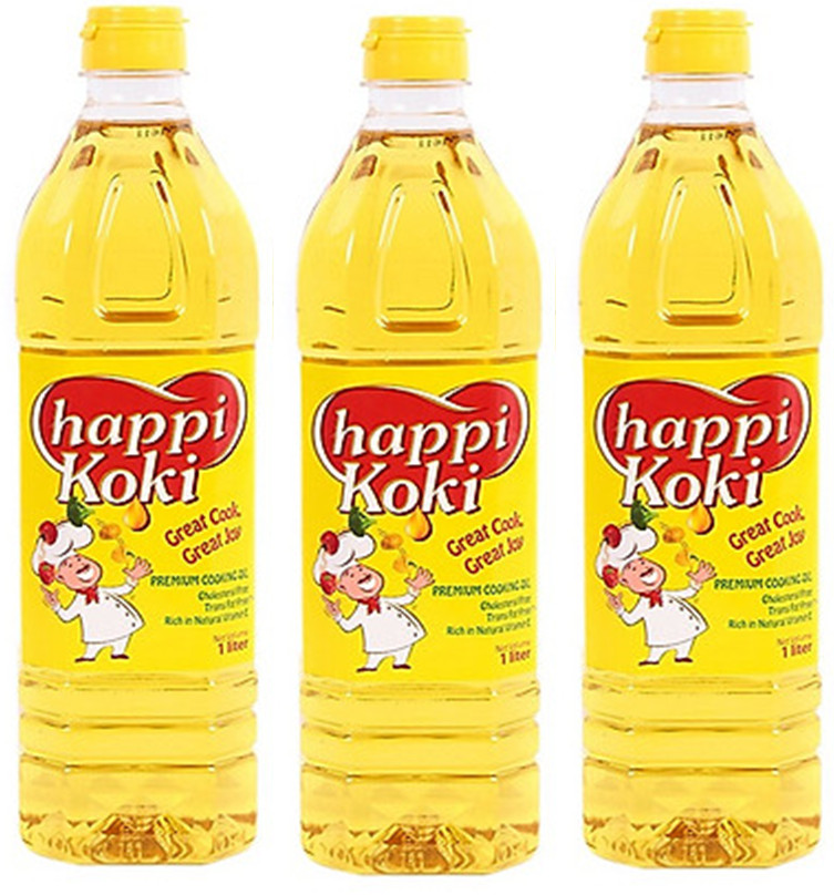 3 Chai Dầu Ăn Happi Koki 1L