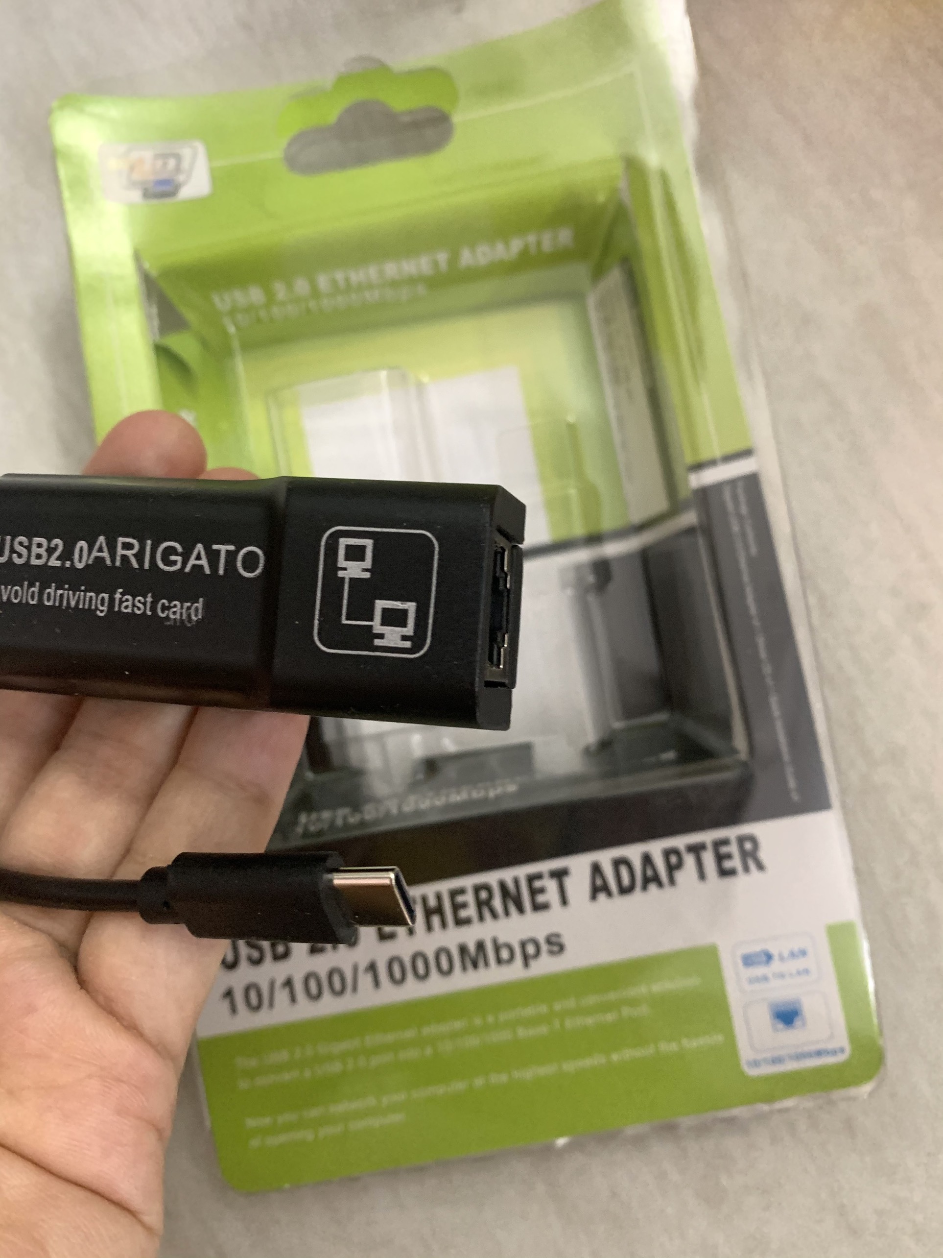 Cáp chuyển USB-C (Type-C) sang cổng LAN 1000Mbps