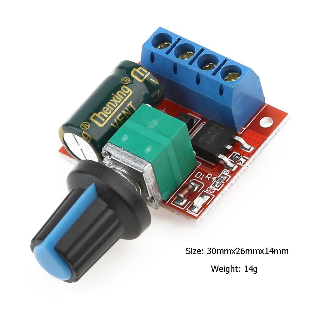 Mini 5A 90W PWM 5-28V DC-DC Motor Speed Controller Module