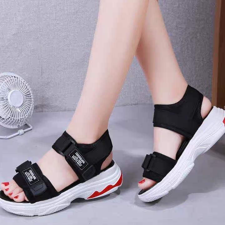 SANDAL NỮ ĐẾ BÁNH MỲ ( ĐEN)