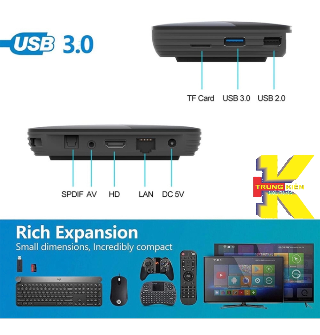 ANDROID HK1BOX ANDROID 9.0, 8K AMLOGIC S905X3 RAM 4GB/32G