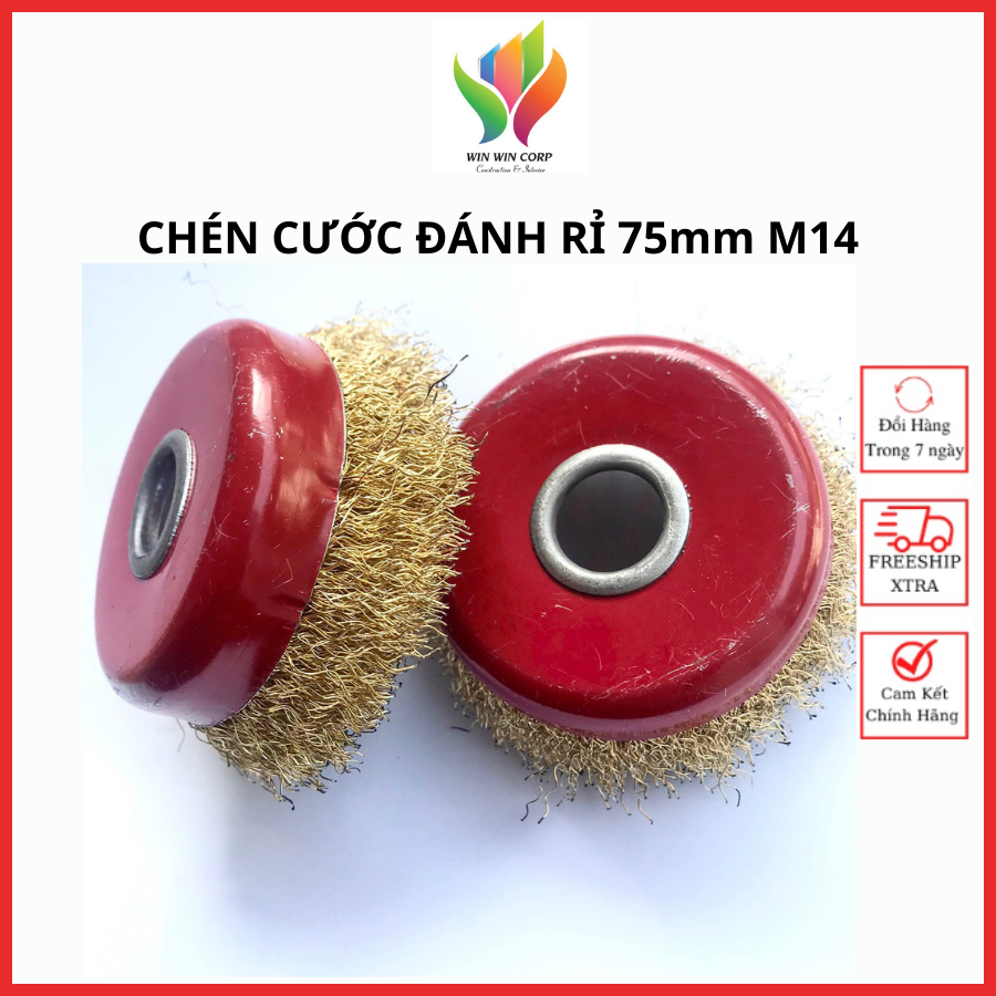 Chén cước đánh rỉ , chén cước đài loan phá rỉ sét, cước chà sắt, bát đánh rỉ 75mm m14