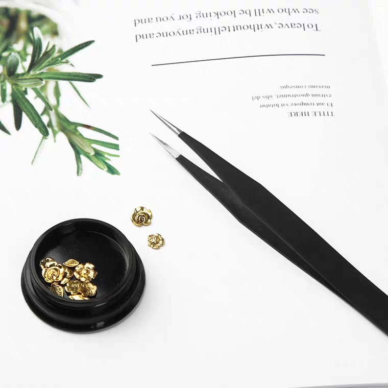 Nhíp gắp mi nhíp gắp đá sticker mầu đen - sinailmi
