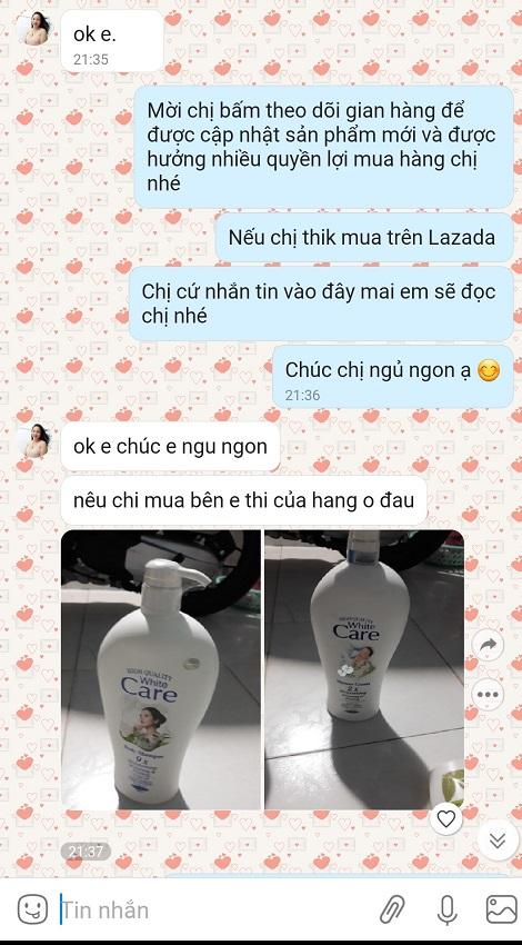 Sữa tắm trắng da white care 2X