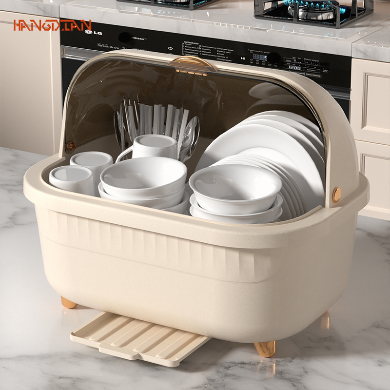 Kitchen drain bowl rack with lid, plastic cupboard, chopsticks, cutlery storage box, dish rack, drip bowl rack