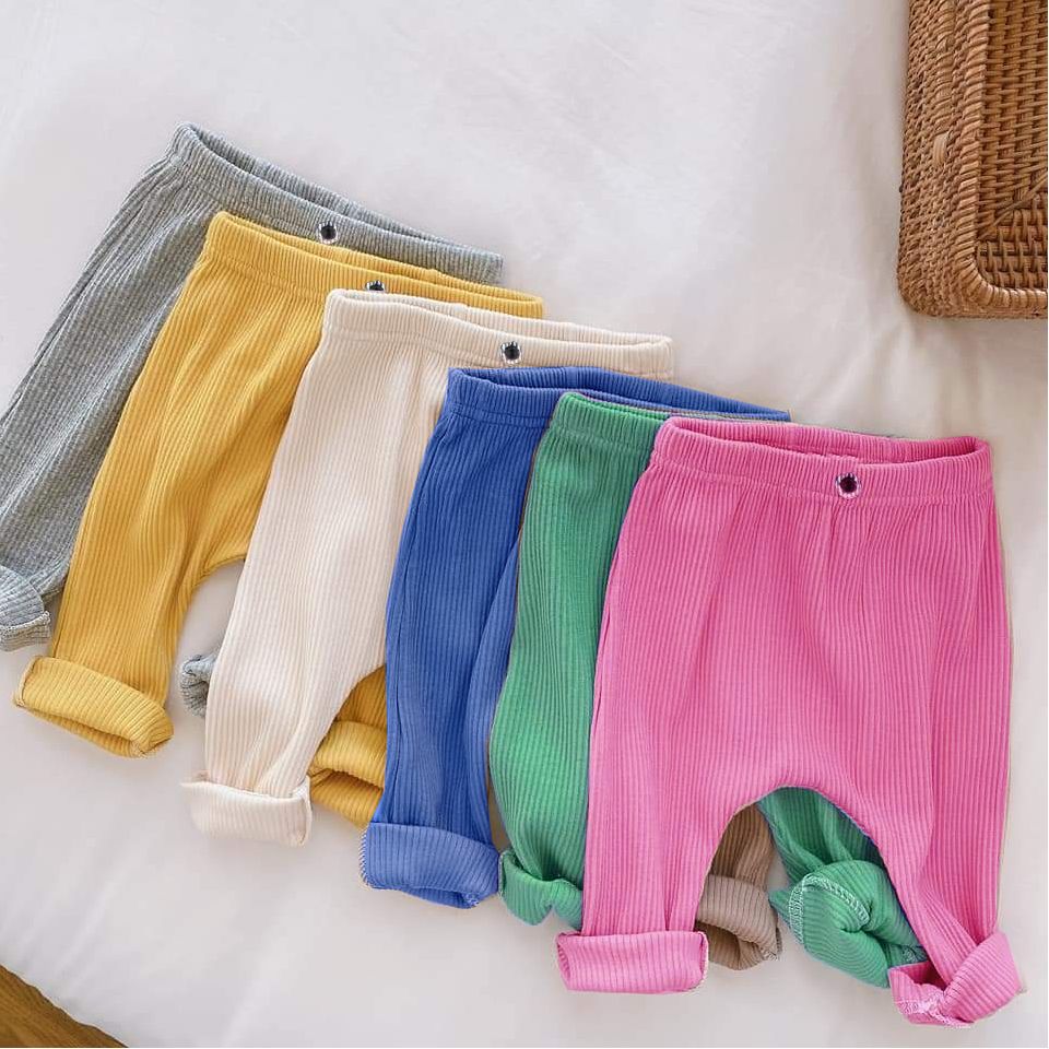 Quần dài gân tăm cho bé sơ sinh tới 15kg qate584