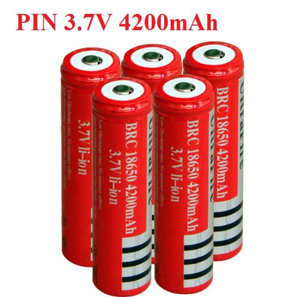 COMBO 5 Bộ sạc pin 3.7V 4200mAh Ultrafire 18650 Tự ngắt dùng cho đèn pin, quạt sạc,đèn laze, vvv cao cấp