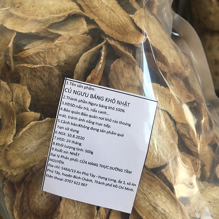 Củ Ngưu Báng Khô Nhật túi 500g NMCT