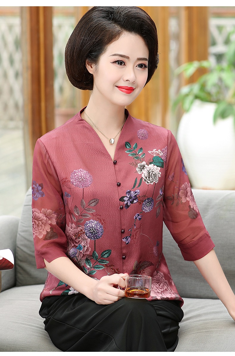 Áo sơ mi trung niên ( hoa thược dược 181)