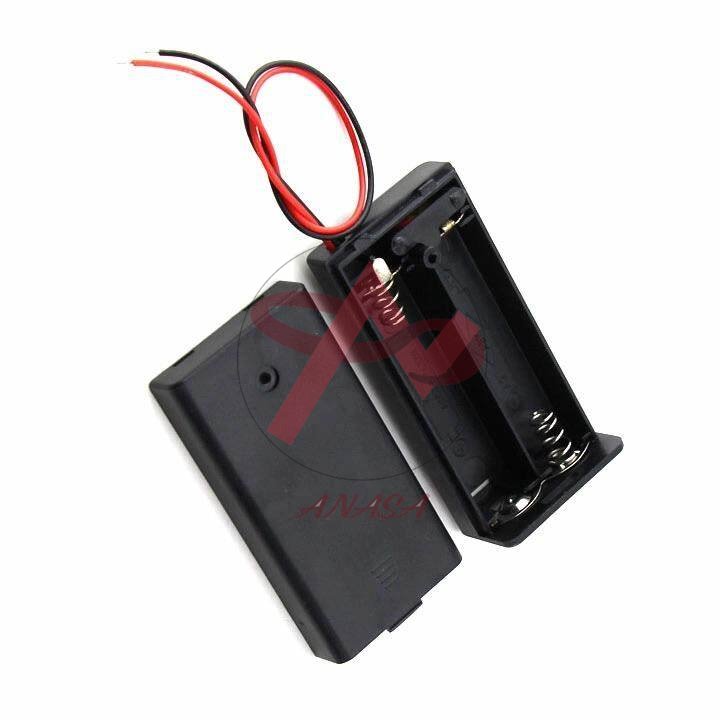 Combo 3 Cái Đế Pin AA Có Nắp (Đấu Nối Tiếp) - 2 Pin