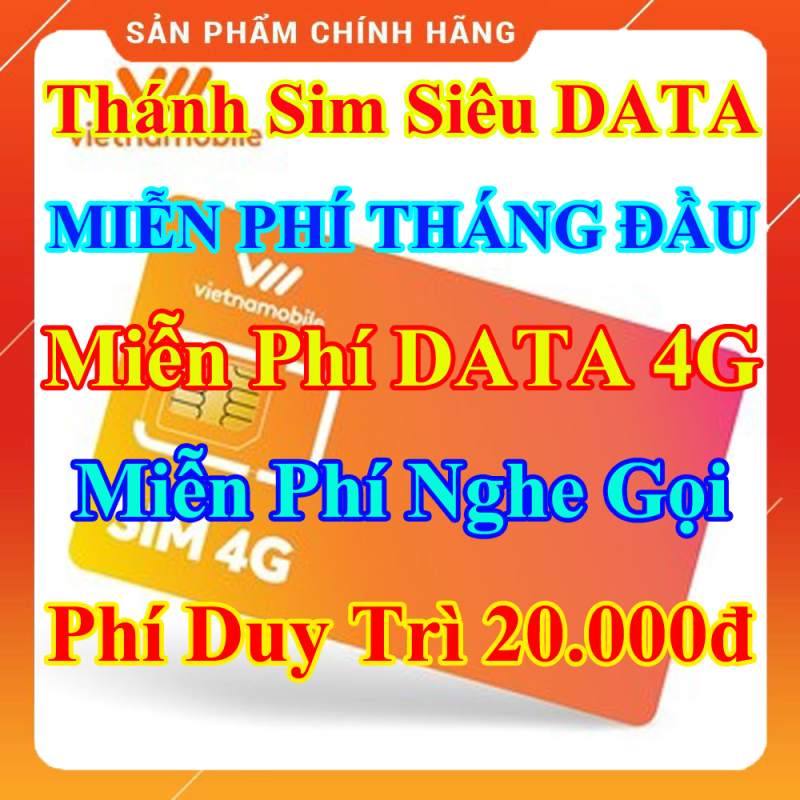 Thánh Sim Siêu Data 4G - Miễn Phí DATA 4G - Miễn phí tháng đầu tiên - Miễn Phí Gọi Nội Mạng - Phí Duy Trì 20.000đ - Shop Lotus Sim Giá Rẻ