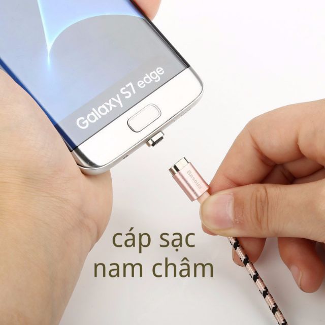 CÁP SẠC TỪ HÚT NAM CHÂM ĐẦU MICRO USB, TYPE C VÀ IPHONE 360 ĐỘ DÂY DÙ -A&T stores