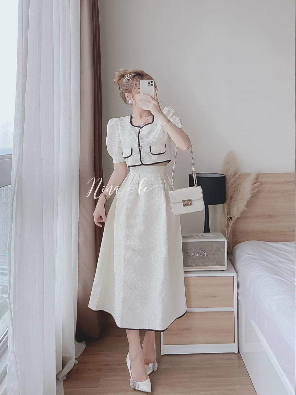 sét váy áo nữ kiểu & chân váy dài siêu xinh