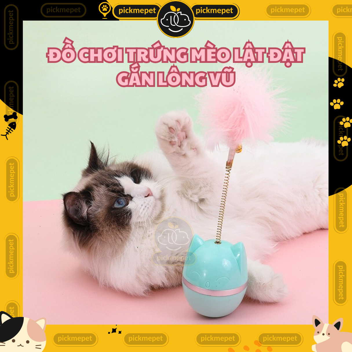 Egg Toy with Feathers for Pets