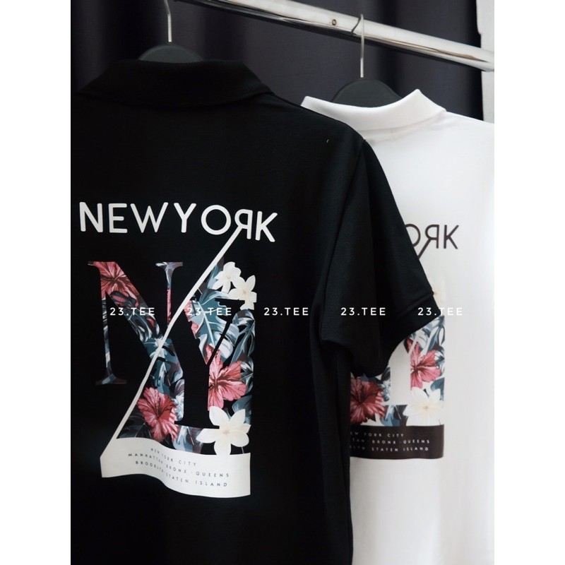Áo thun cổ trụ cổ bâu NY
