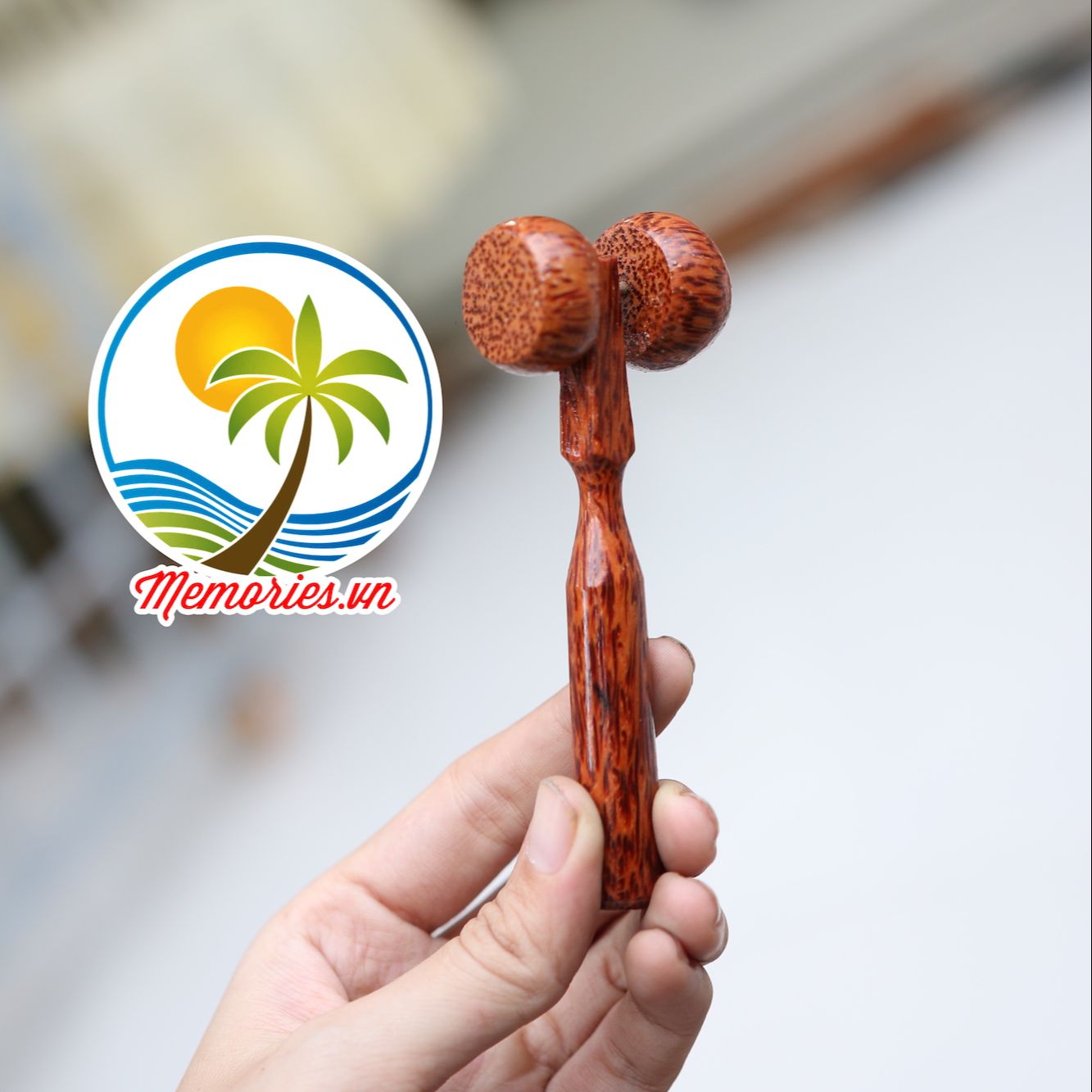 Cây Lăn Massage Mặt Cổ Mũi Làm Bằng Gỗ Dừa