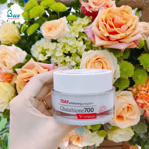 Kem Dưỡng Trắng Da 7Day Whitening Program Glutathione 700 V-Cream