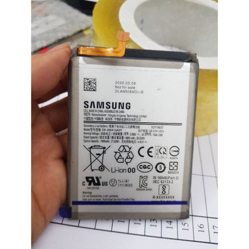 Pin zin chuẩn samsung m51 / m41 / m62 bảo hành 6 tháng.