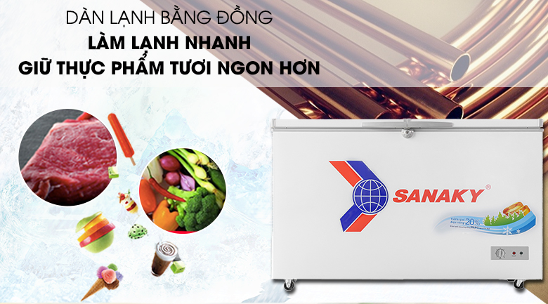 Tủ Đông Sanaky VH-4099A1 ( 1 Ngăn Đông, 400 Lít) - Bảo hành chính hãng  - Voucher 10% lên đến 800K