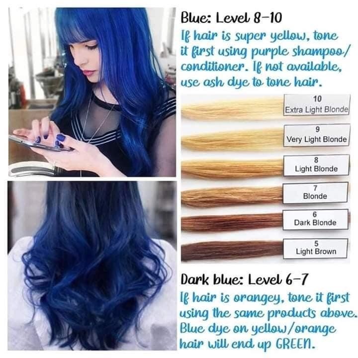 Kem Nhuộm Tóc Màu Xanh Dương Đen S2/8 Jeans Super Blue Hair Dye Cream