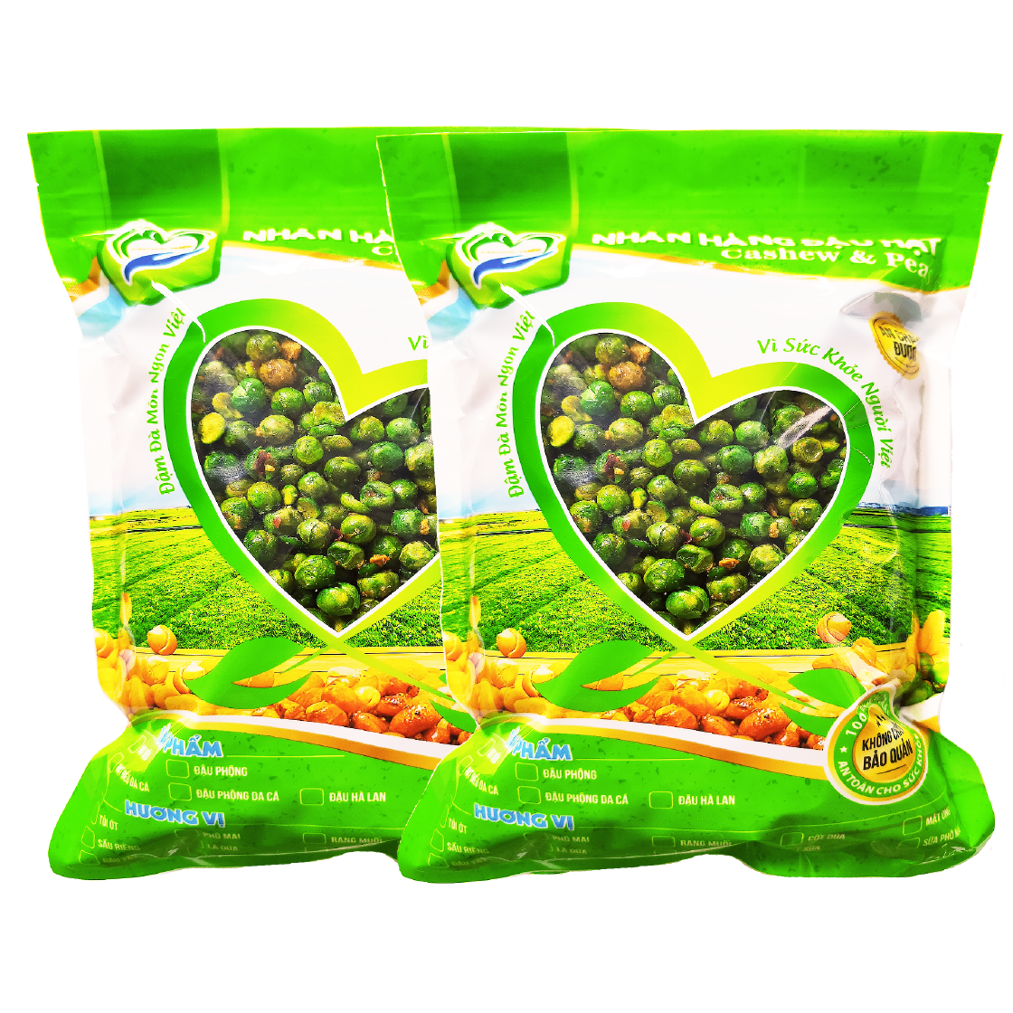 Combo 1KG Đậu Hà Lan Rang Tỏi Ớt Tâm Đức Thiện 2 Túi ZIP/ Hộp 500GR Thực Phẩm Đóng Gói Đóng Hộp Ăn Liền đồ ăn vặt Thực Phẩm Khô Đậu Hà Lan Muối Đậu Hà Lan Rang Muối bánh kẹo quà Tết
