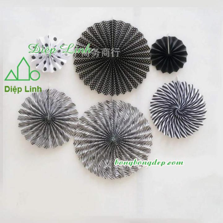 Set 6 phụ kiện treo trang trí sinh nhật hình quạt giấy - Set 6 quạt giấy trang trí sinh nhật siêu rẻ đẹp