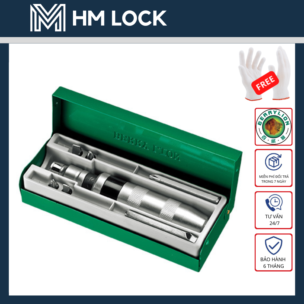 Bộ 6 vít đóng tự động berrylion - thép không gỉ cao cấp - hàng chính hãng - hm lock