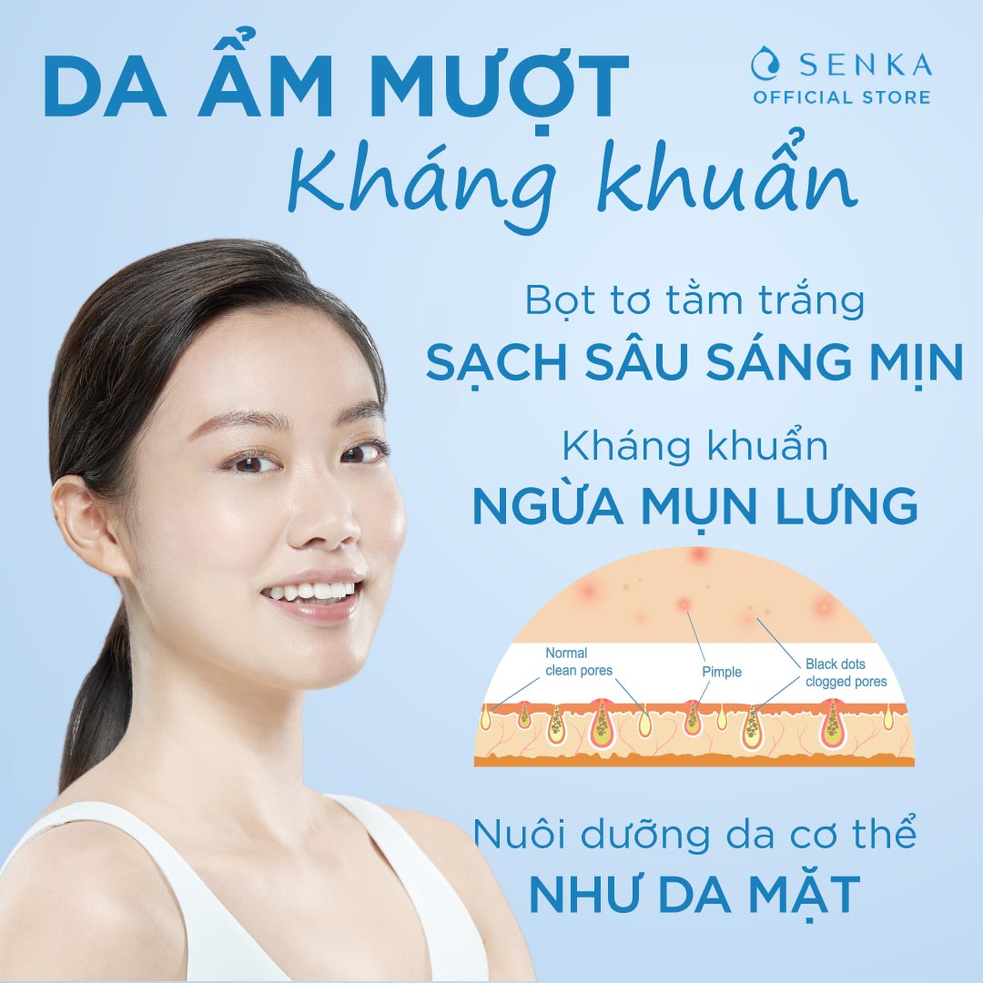 Sữa tắm dưỡng ẩm Senka Perfect Bubble 500ml