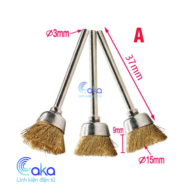 Chổi đánh rỉ sét, rỉ sắt mini sợi đồng 3mm