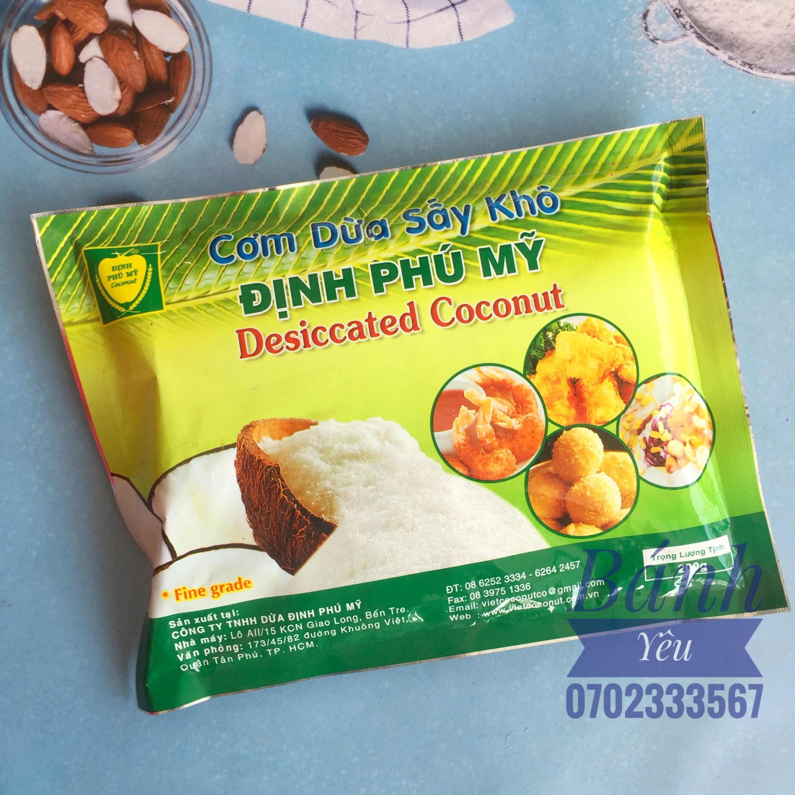 Cơm dừa sấy khô Định Phú Mỹ 200g - hạt nhỏ