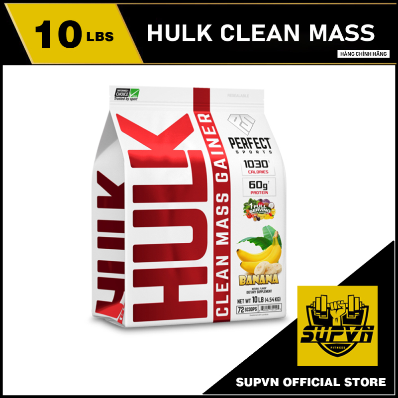 Hulk Clean Mass Gain (4.5Kg) 10Lbs Sữa Tăng Cân Cơ Nạc Hấp Thu Nhanh Cho Người Gầy