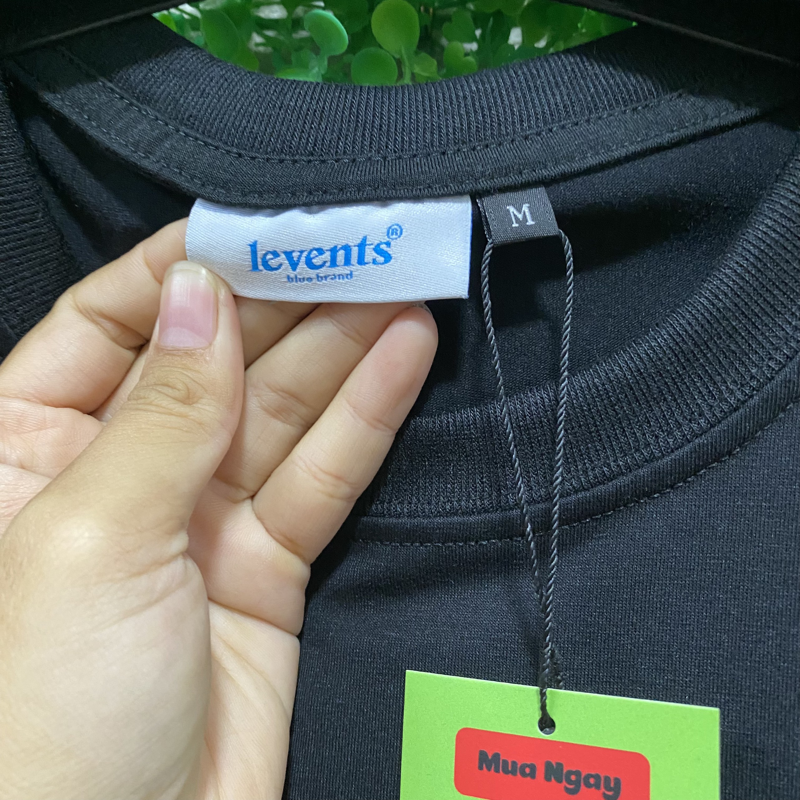 Áo thun tay lỡ Levents XL Logo màu đen phong cách unisex nam nữ form áo từ 40kg đến 90kg chất vải cotton dày mịn có đầy đủ tag Thời trang Unisex HCM AL154