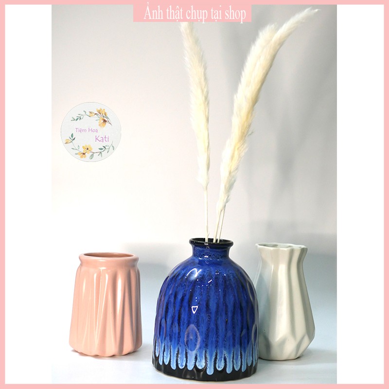 BÌNH GỐM - lọ hoa - gốm trang trí - decor - gốm sứ bát tràng- [205]