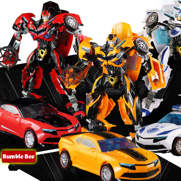 Robot biến hình ôtô Transformer cao 35cm mẫu Optimus Prime trắng 6699-6D