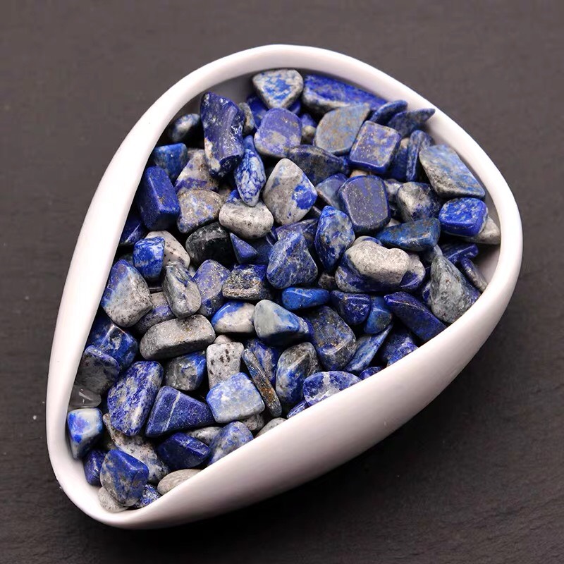 Đá thạch anh vụn tự nhiên 100% màu xanh dương, Vụn đá phong thuỷ thanh tẩy trang trí nhà cửa, phòng làm việc, giảm căng thẳng, giúp tâm hồn bình yên, thanh thản